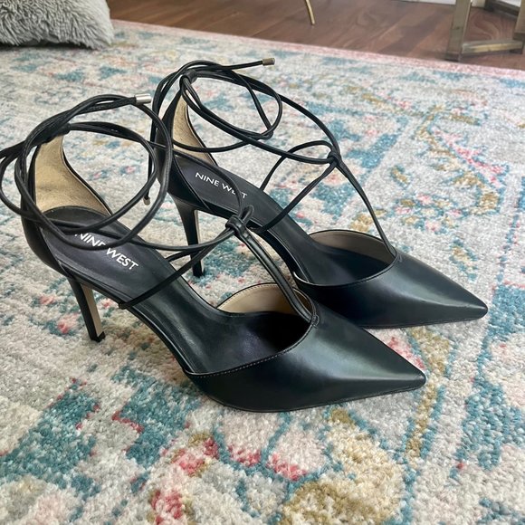 Nine West T-Strap Ankle Wrap Pump - Picture 1 of 3